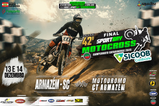 A cidade de Armazm, no Sul de Santa Catarina, se prepara para receber a grande final da 42 edio do SportBay Campeonato Catarinense de Motocross, que acontece nos dias 13 e 14 de dezembro, no tradicional Motdromo CT Armazm. 