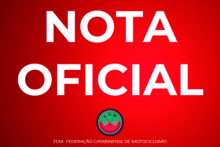 A Federao Catarinense de Motociclismo (FCM) informa que a segunda etapa do SportBay Campeonato Catarinense de Motocross 2025, que seria realizada neste final de semana, nos dias 20 e 21 de setembro, em Sombrio (SC), no Motdromo CT Dona Branca, ser